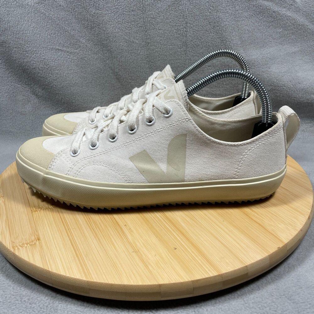Veja Nova Low Womens Size US 9 Canvas Beige White Sneakers Low Top Shoes - Picture 6 of 16